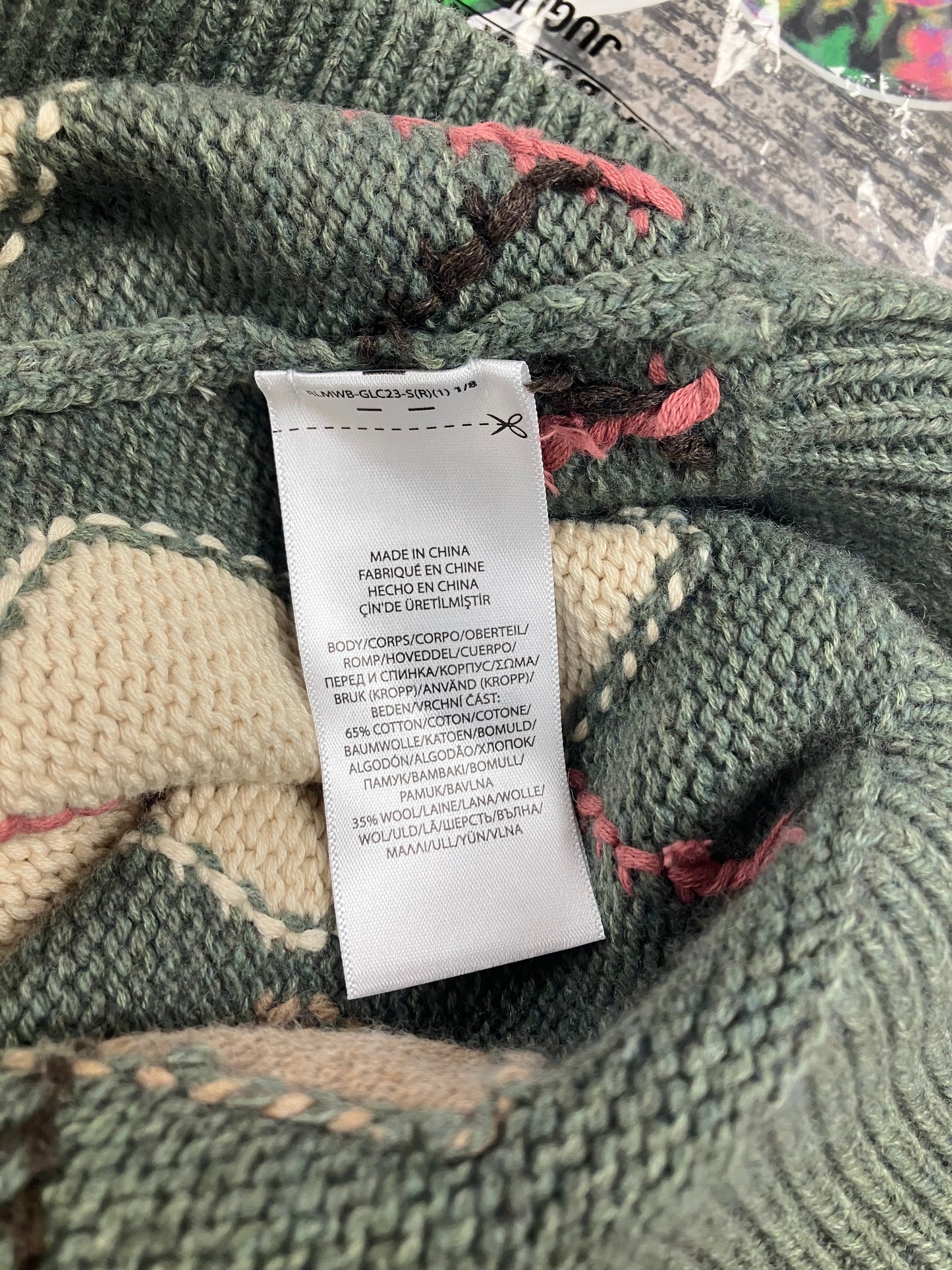 L-Polo Ralph Lauren Argyle V-Neck Sweater