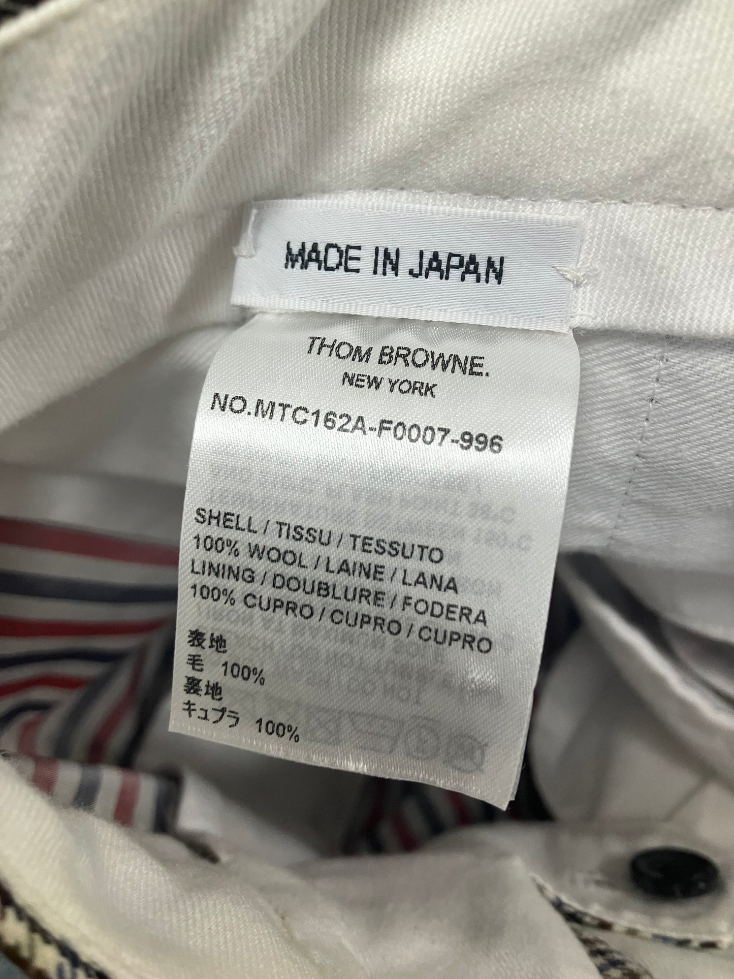 Thom Browne Gunclub Check Tweed Trousers Size 2/32