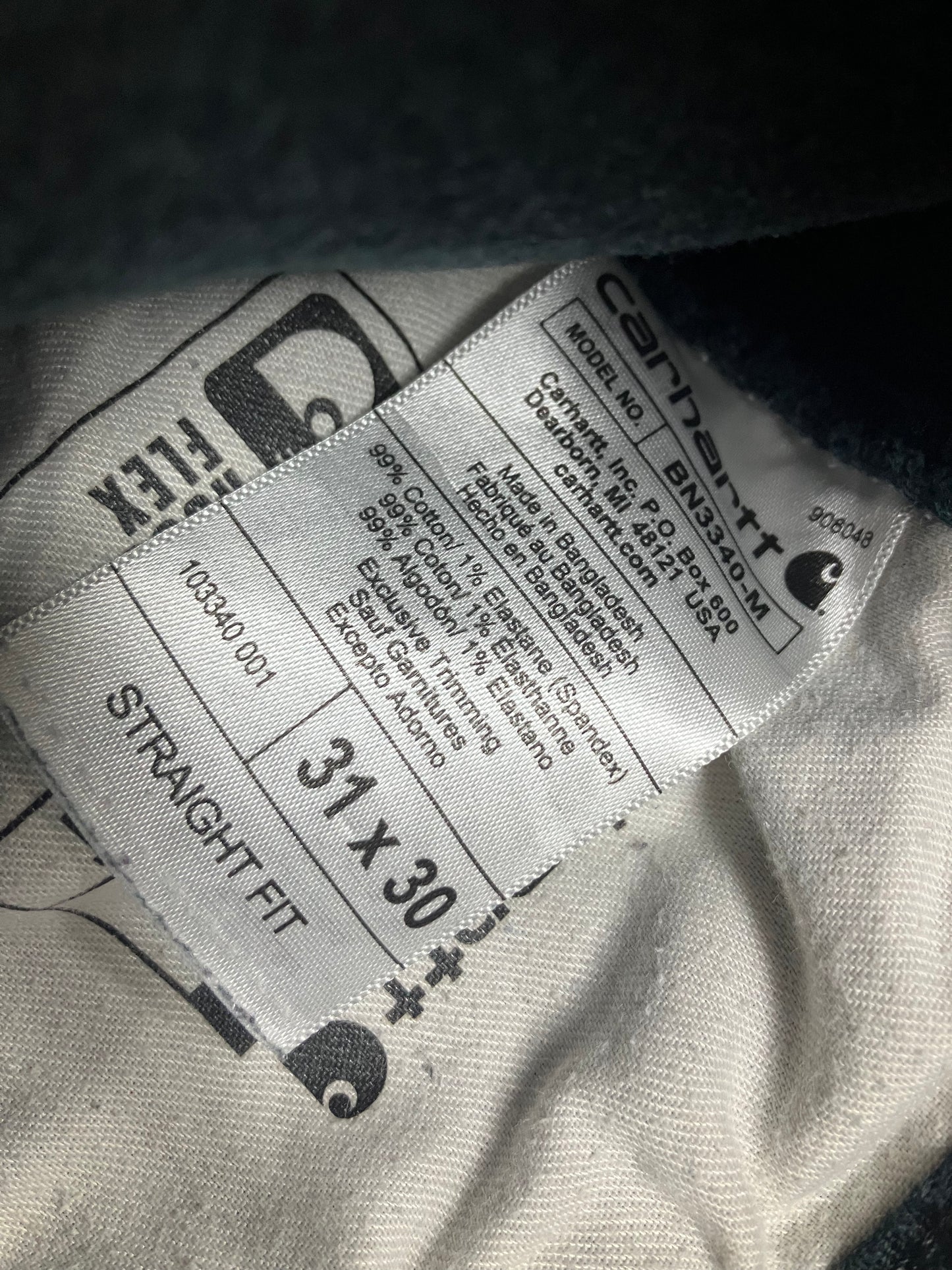 31-Black Carhartt double Knee pants