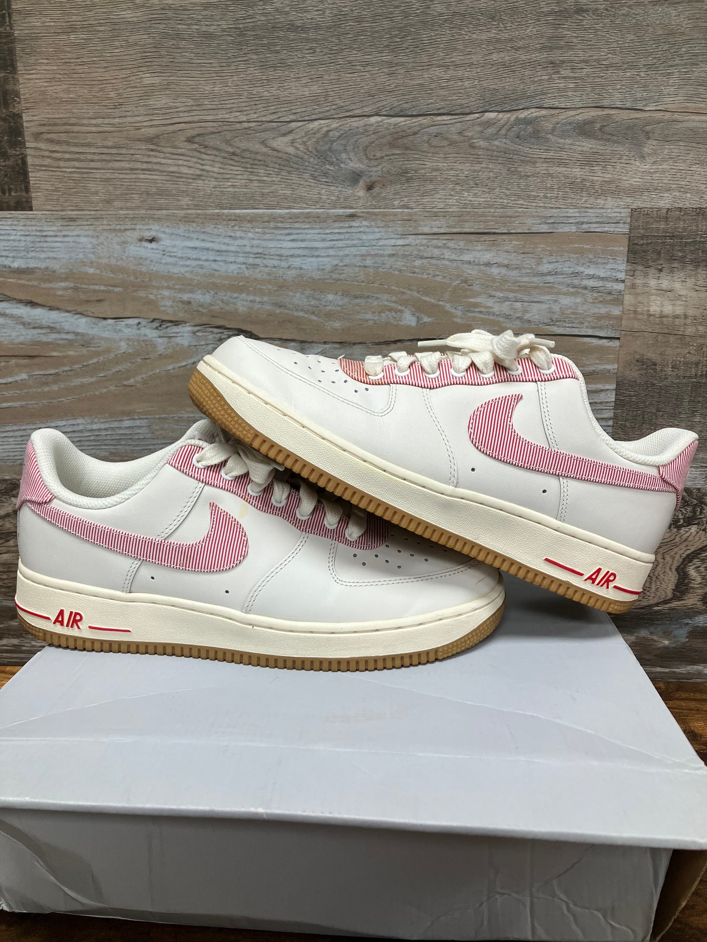 Size 10-air force 1 candy cane