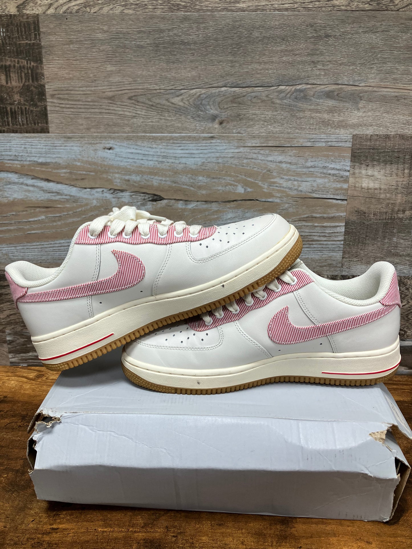 Size 10-air force 1 candy cane