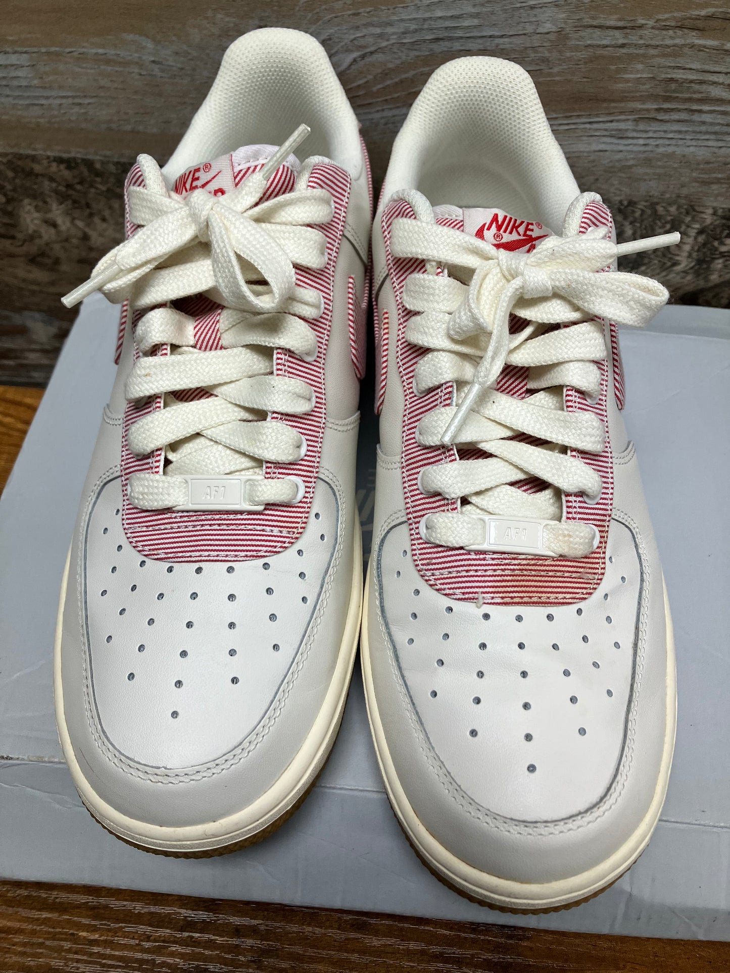 Size 10-air force 1 candy cane