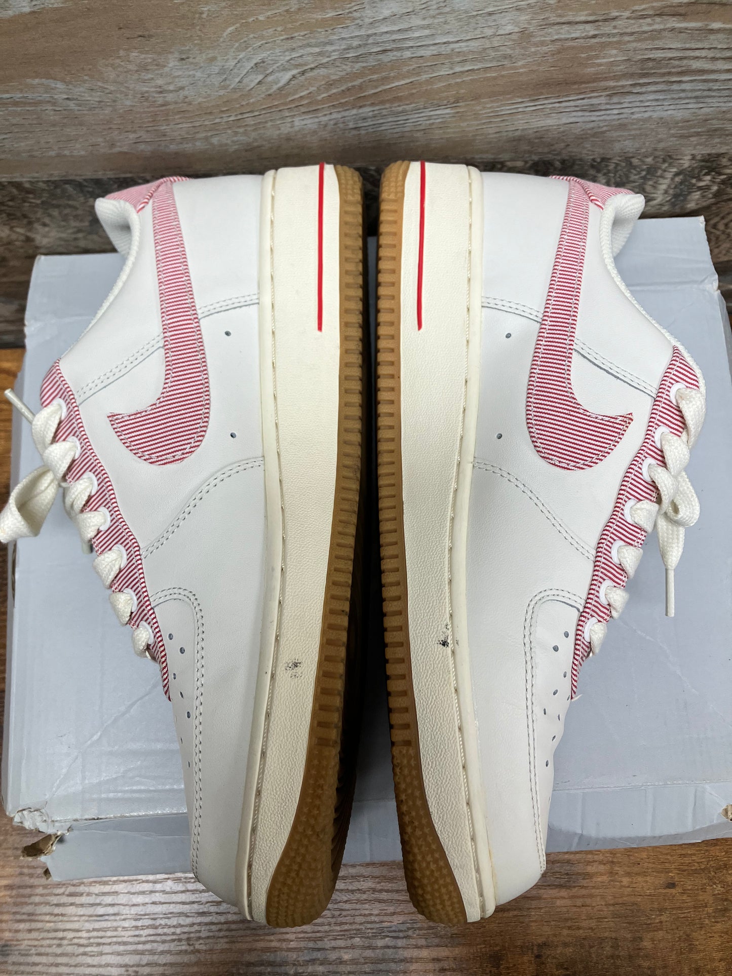 Size 10-air force 1 candy cane