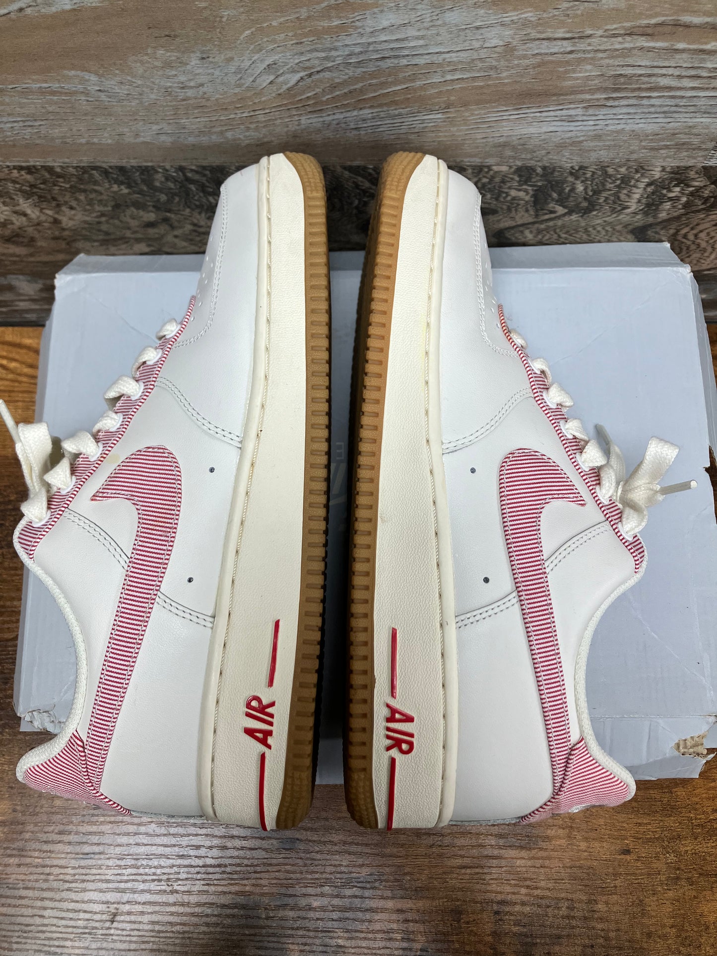 Size 10-air force 1 candy cane