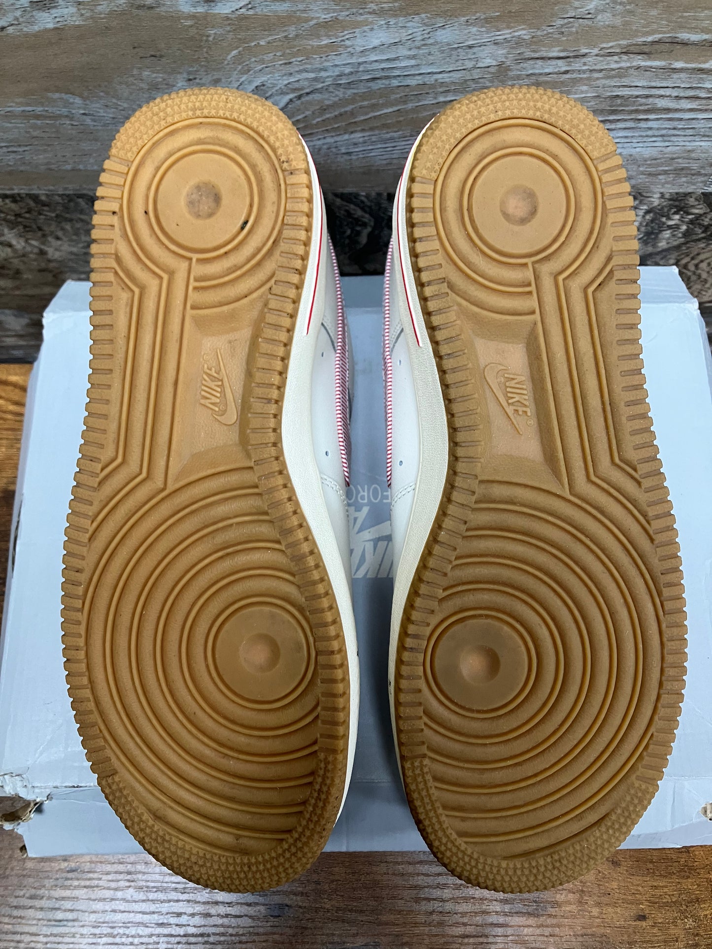 Size 10-air force 1 candy cane