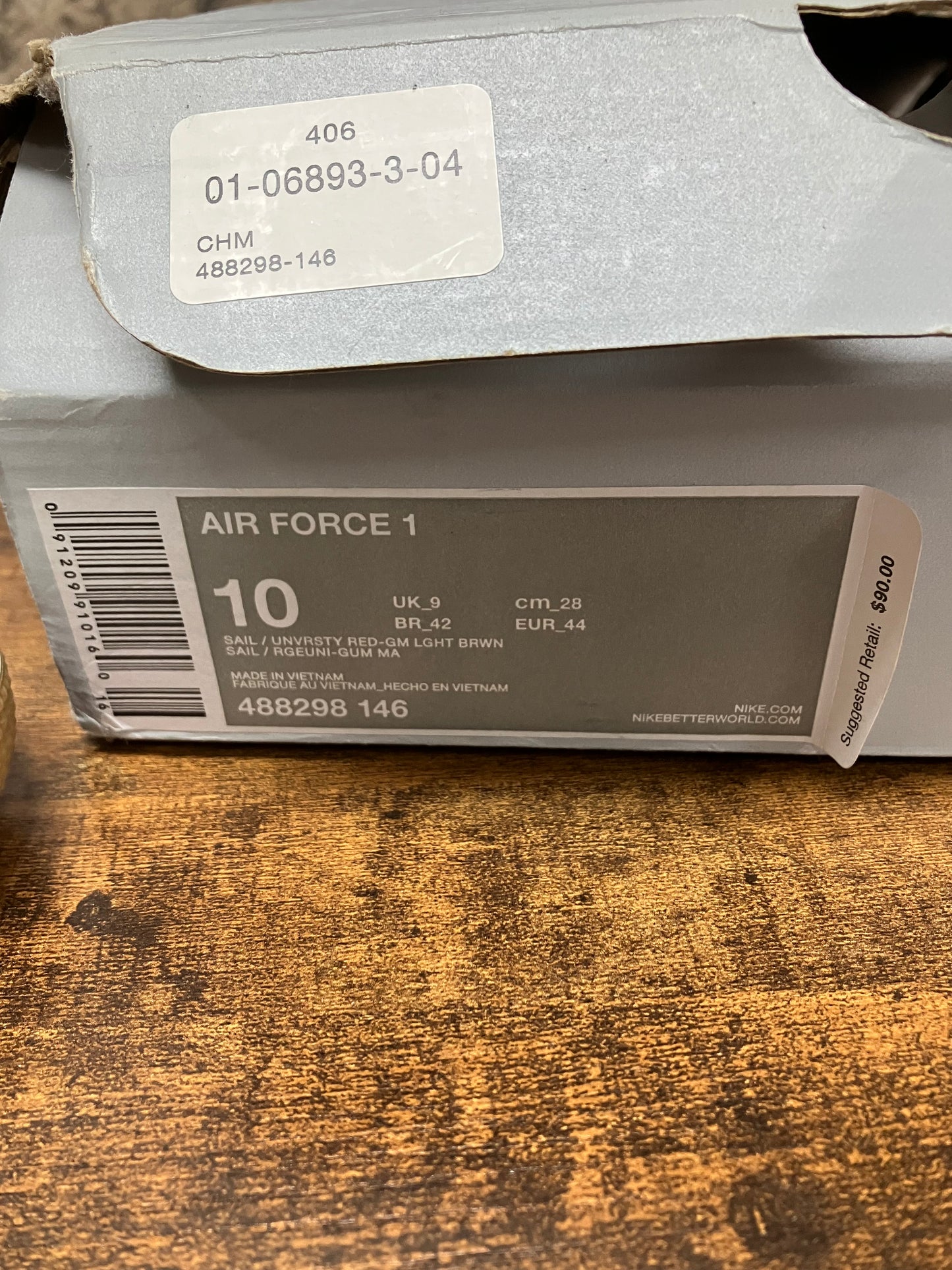 Size 10-air force 1 candy cane
