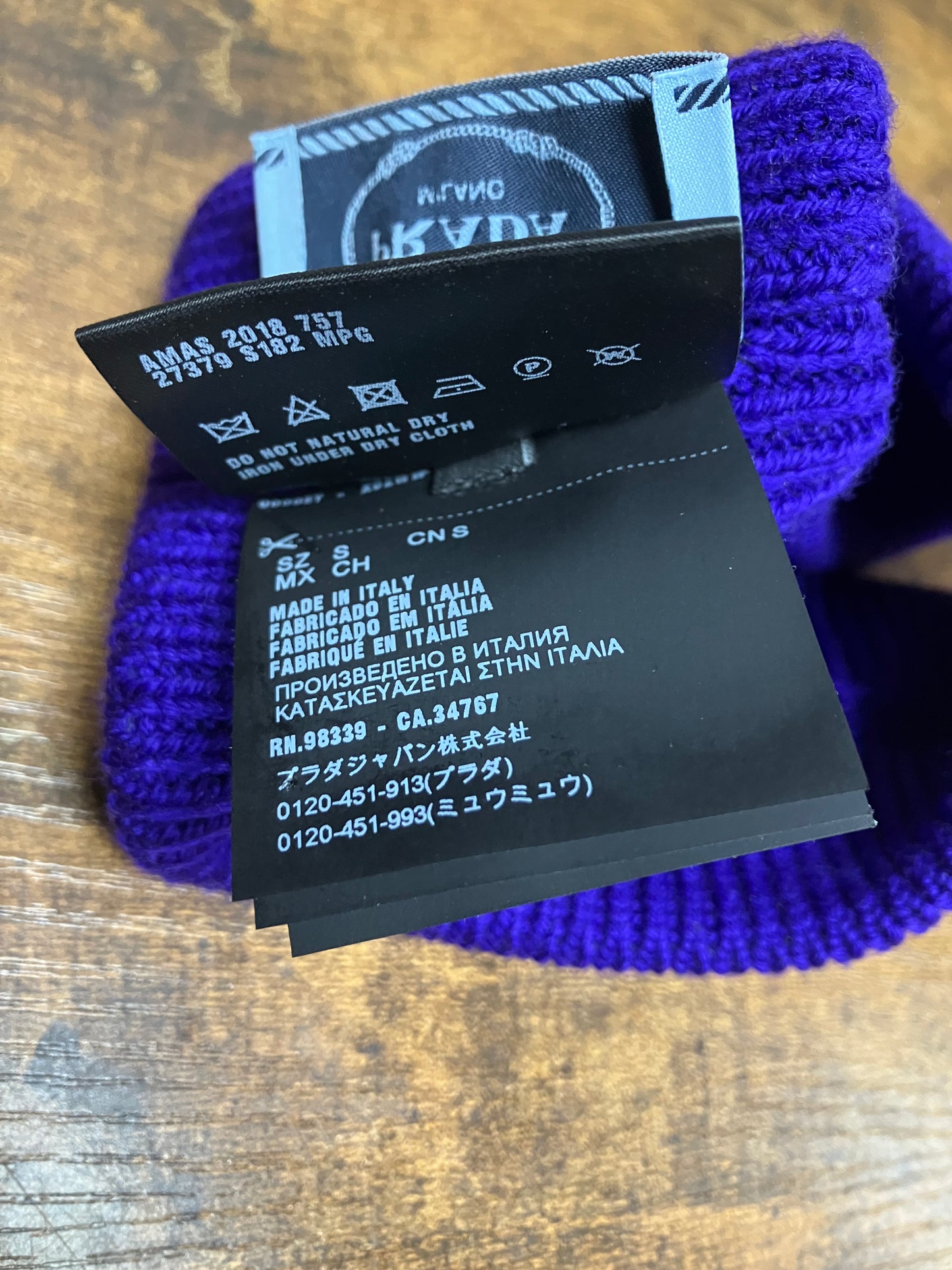 S-Prada Purple Knit Headband