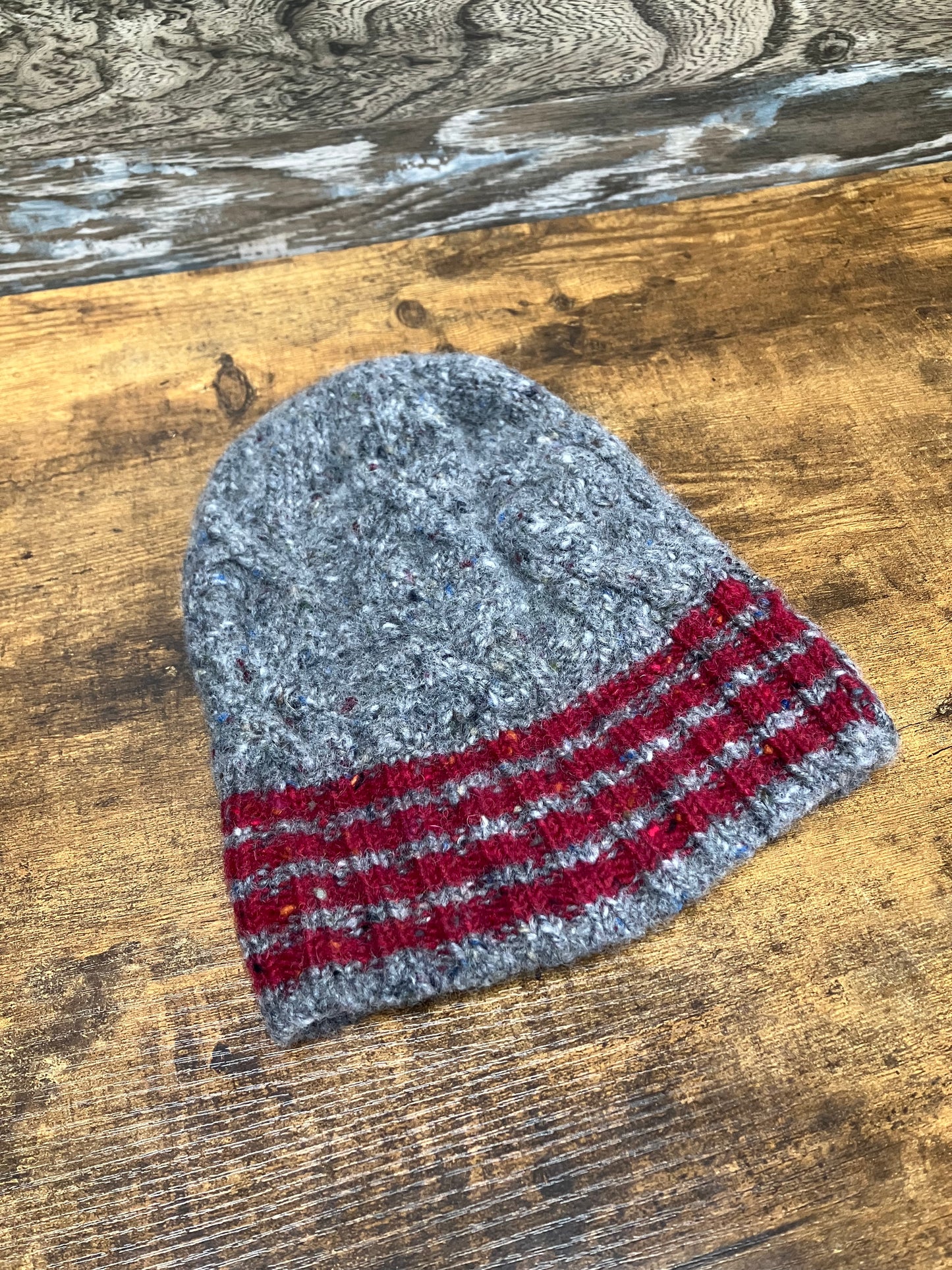 S-Thom Browne Grey Knit Beanie