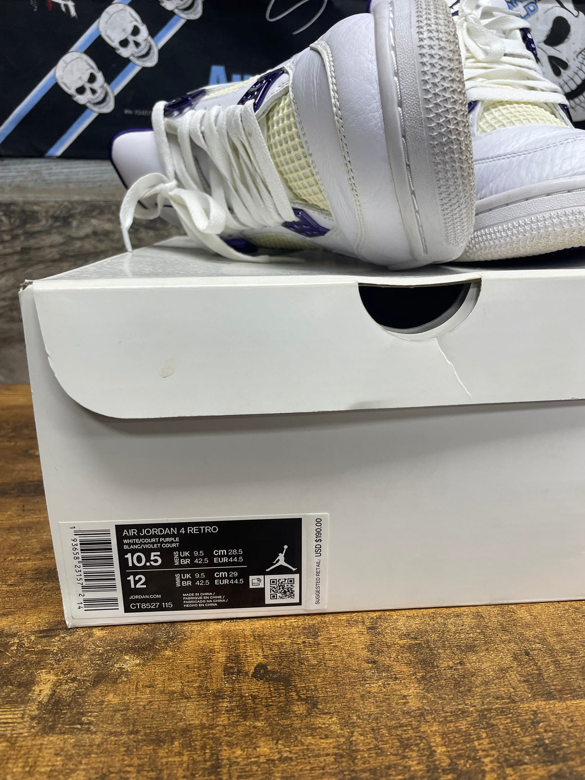 Air Jordan 4 Retro Metallic Purple 10.5