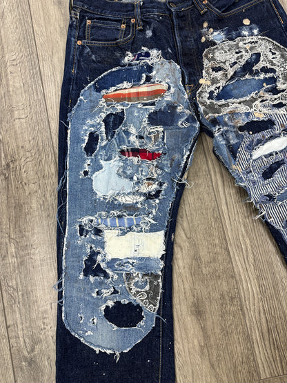 Kapital Patchwork boro Denim Size 31x28
