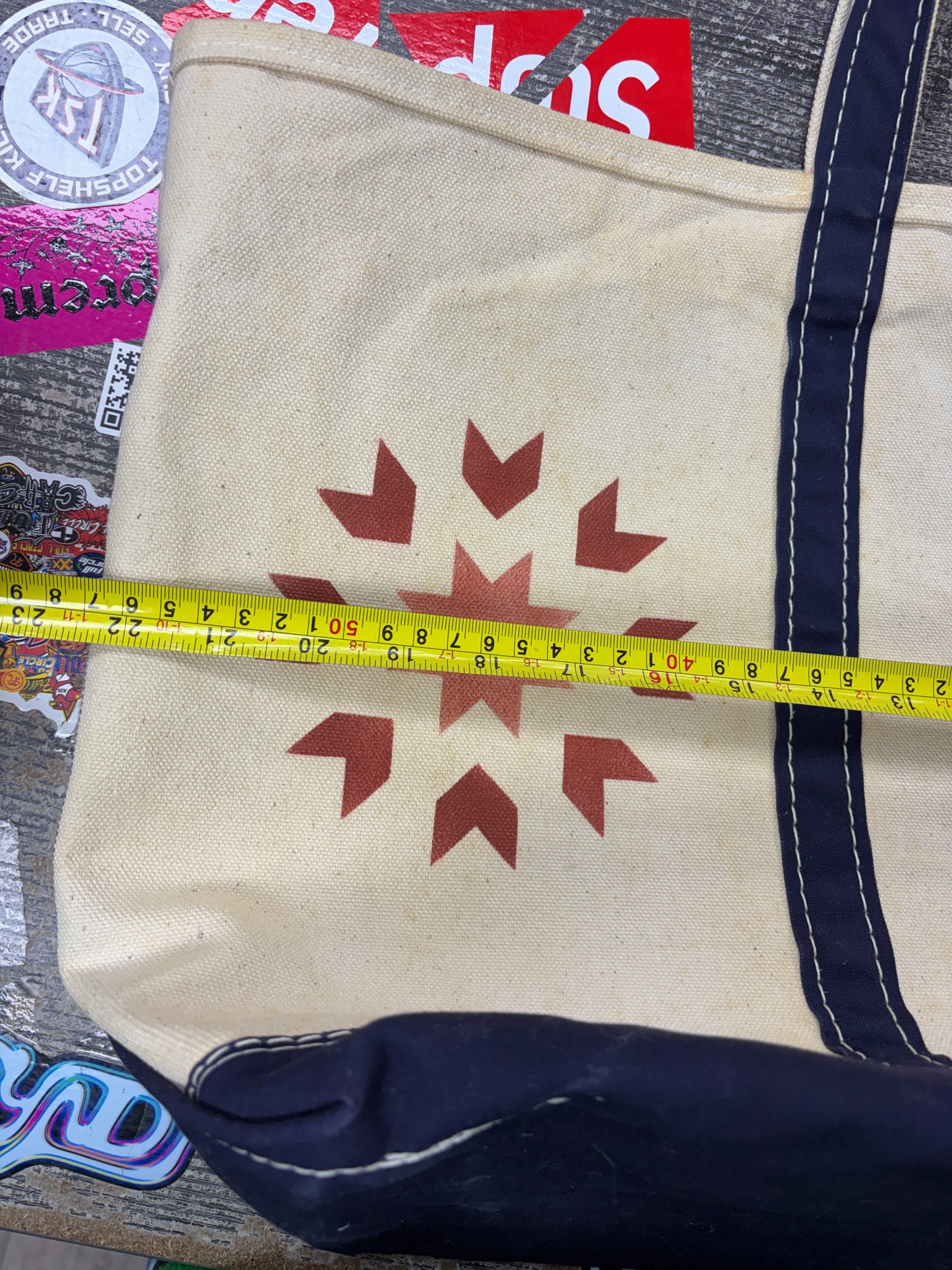 L.L. BEAN Boat and Tote 1980s bag Large Sawtooth Tag
