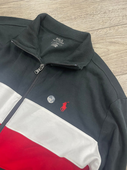 M - Polo Ralph Lauren  Red/Black Stripe Track Jacket