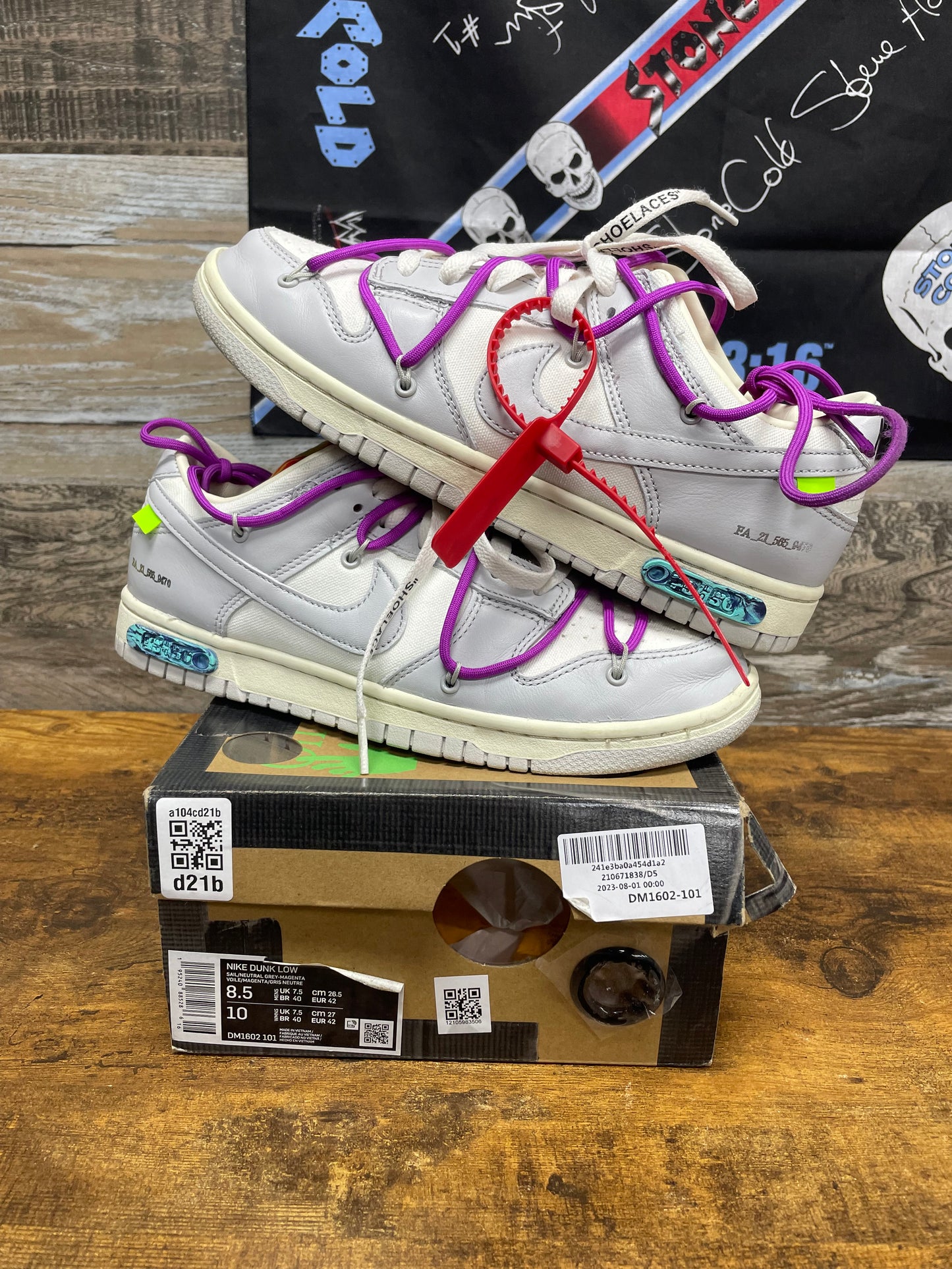 8.5 - Off White Lot Dunk 45/50