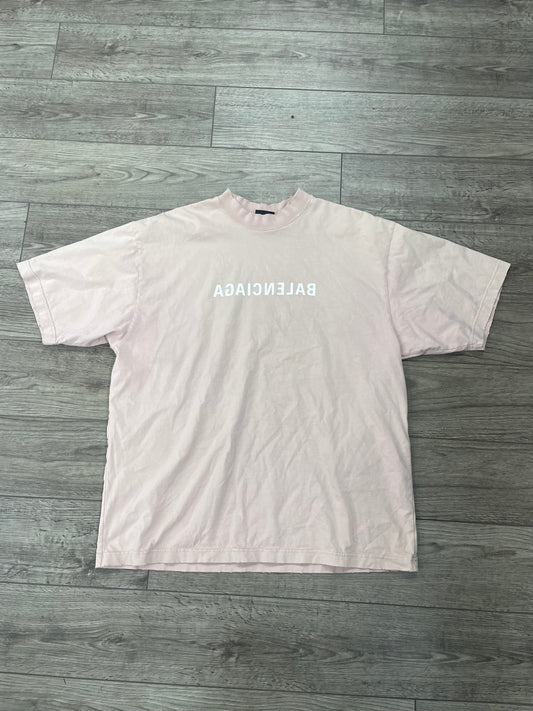 Balenciaga Mirror Logo Tee Size Medium