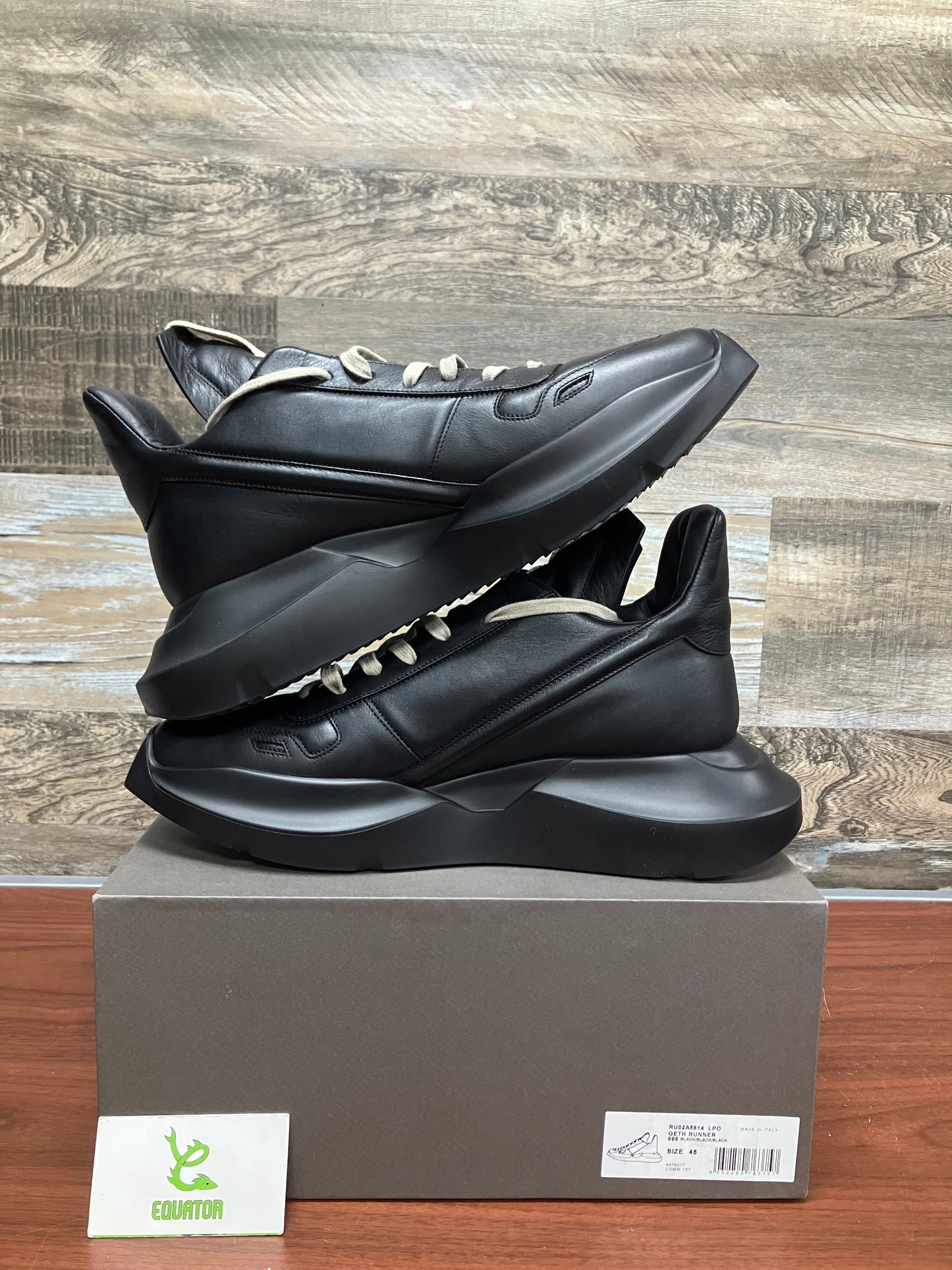 Rick Owen’s Geth Runner Black 45/12