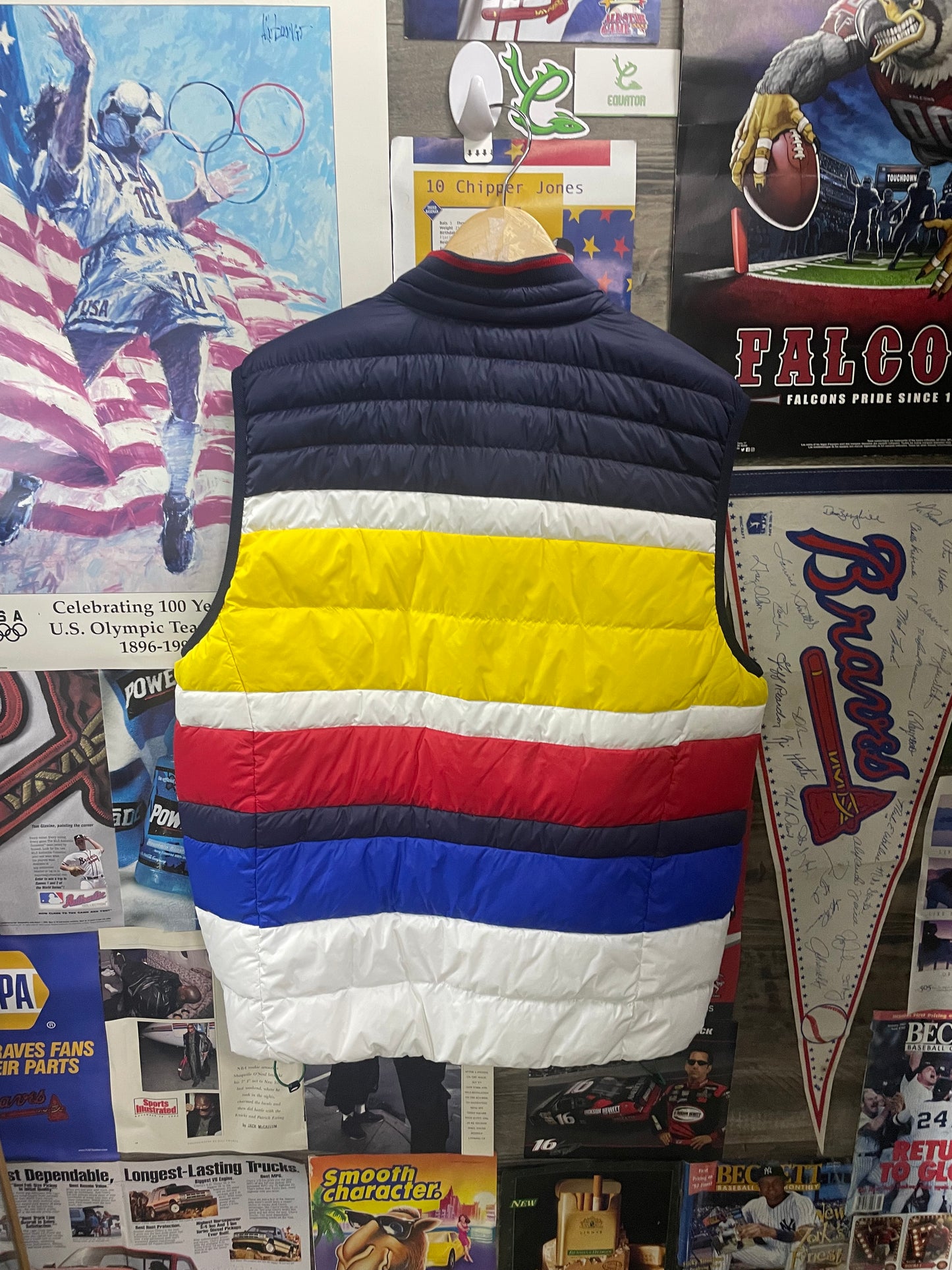 L - Polo Ralph Lauren Striped Packable Down Vest