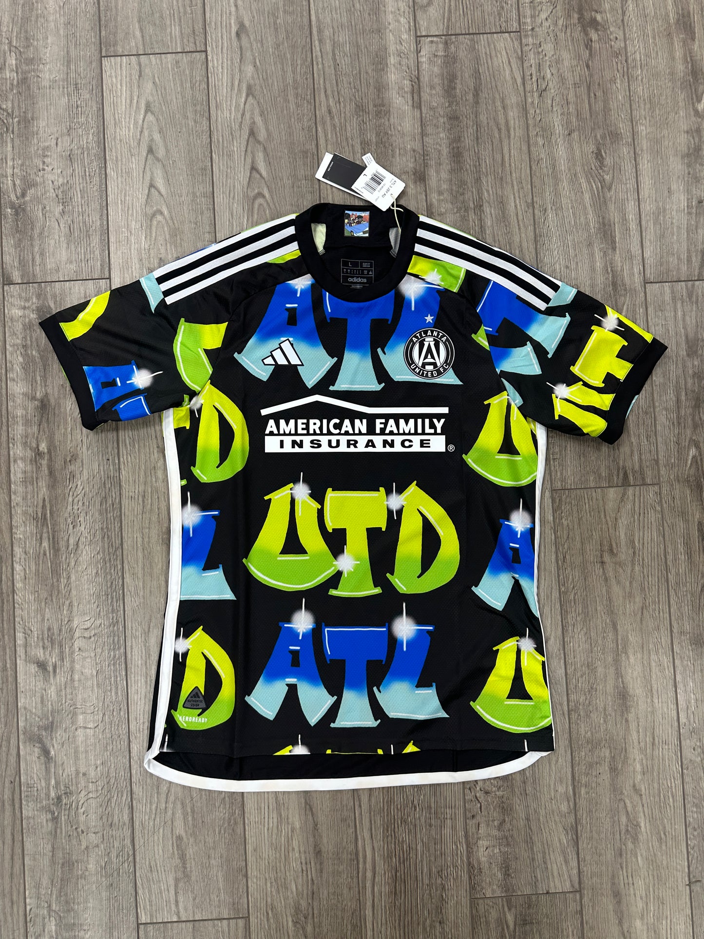 L - Adidas Atlanta United Soccer 23/24 3rd Jersey New