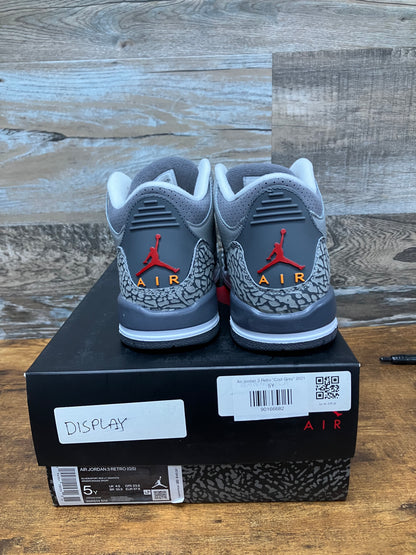 Jordan 3 Cool Grey Size 5y
