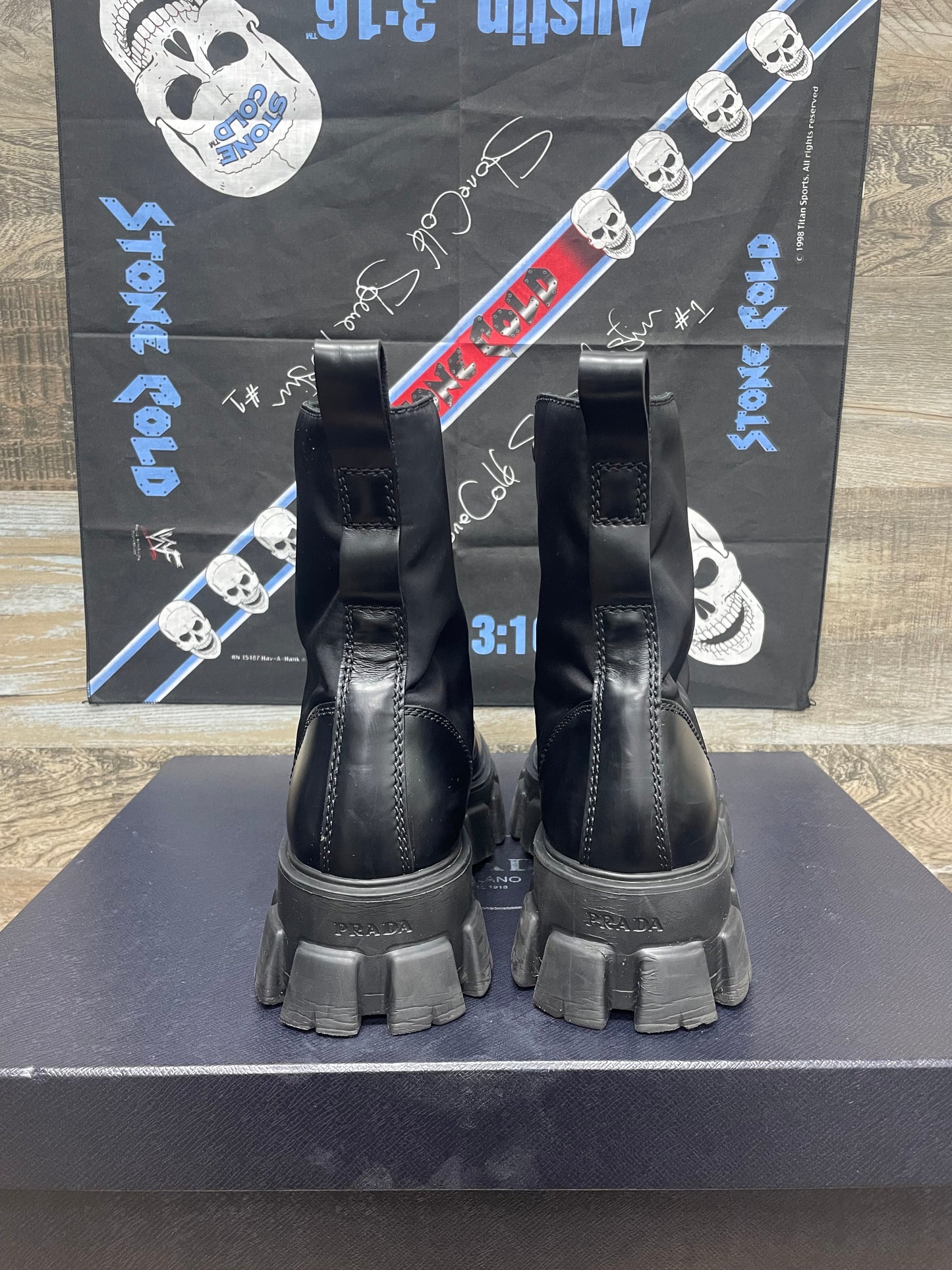 Prada Mid Top Combat Boot 10