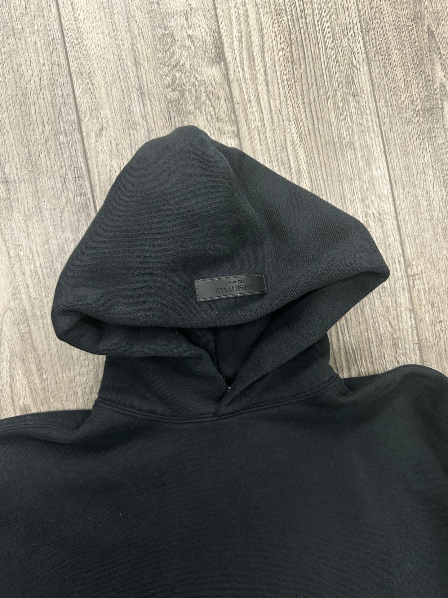 XS - FOG Essentials Black hoodie Fits oversized