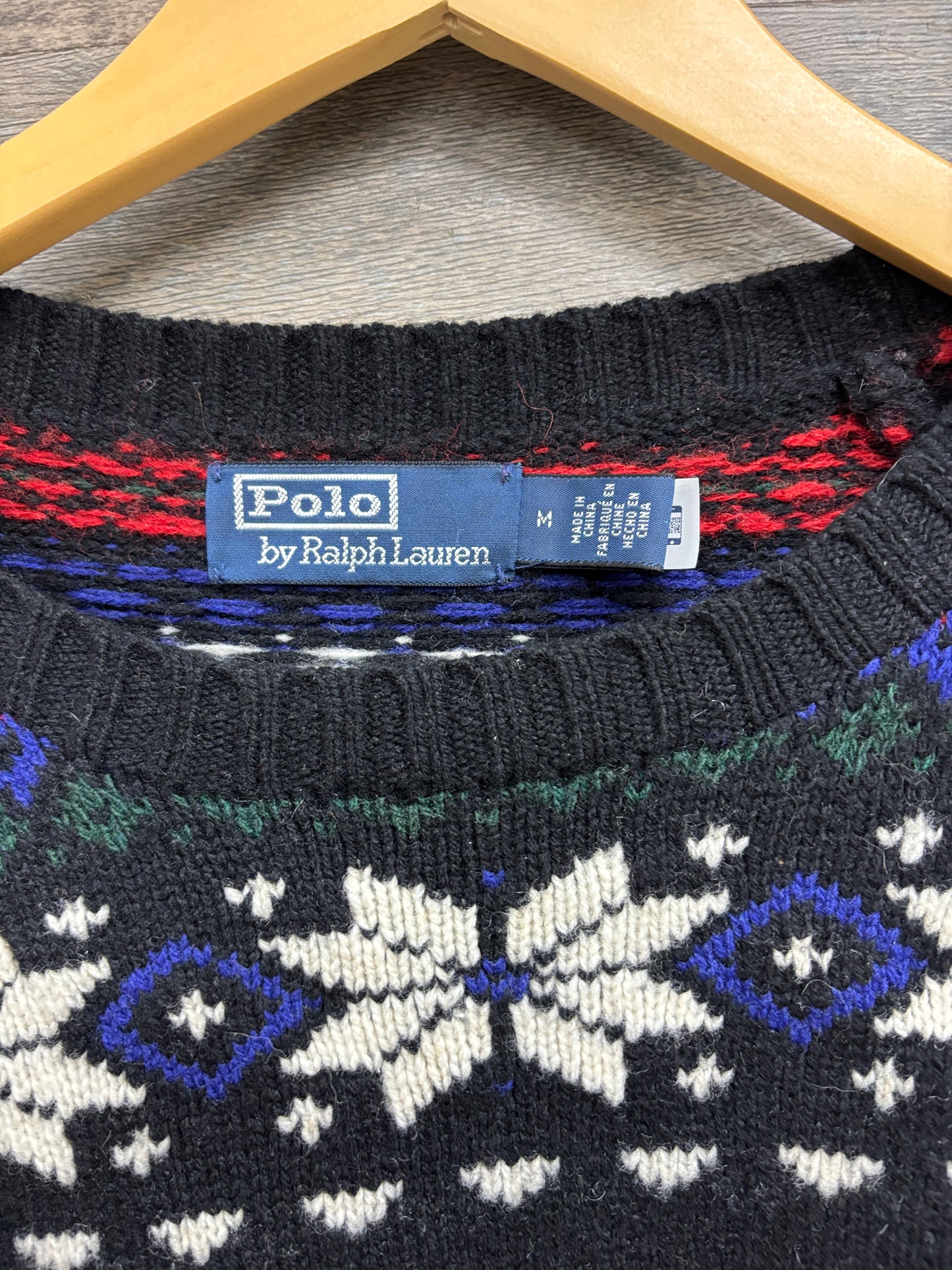 M - Polo Ralph Lauren Husky Bear Sled Knit Sweater