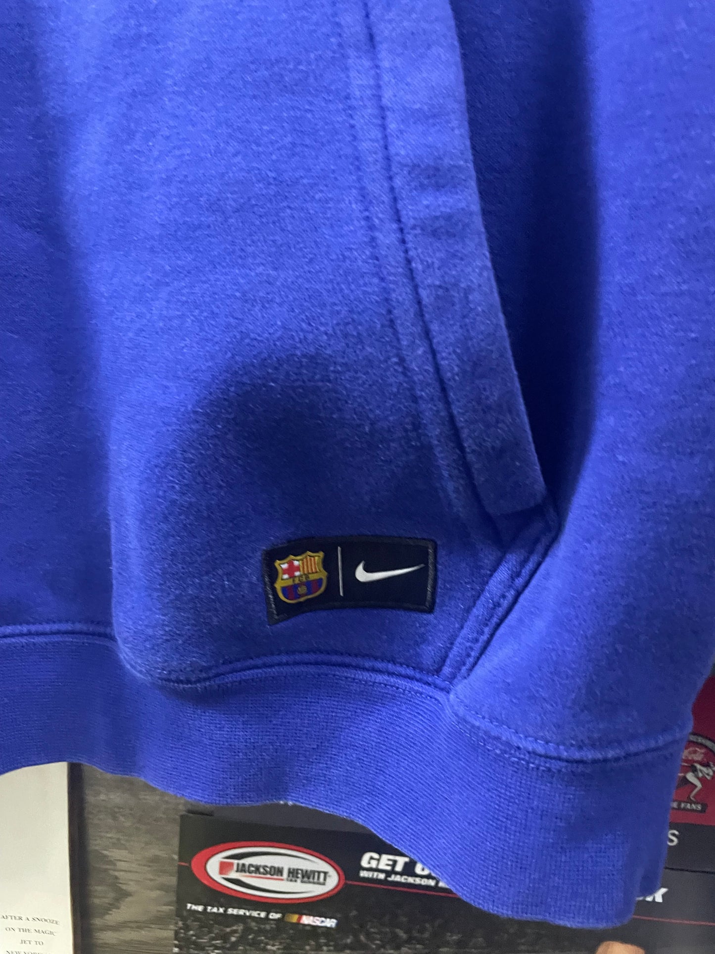 M - Nike FC Barcelona men's club fleece pullover hoodie