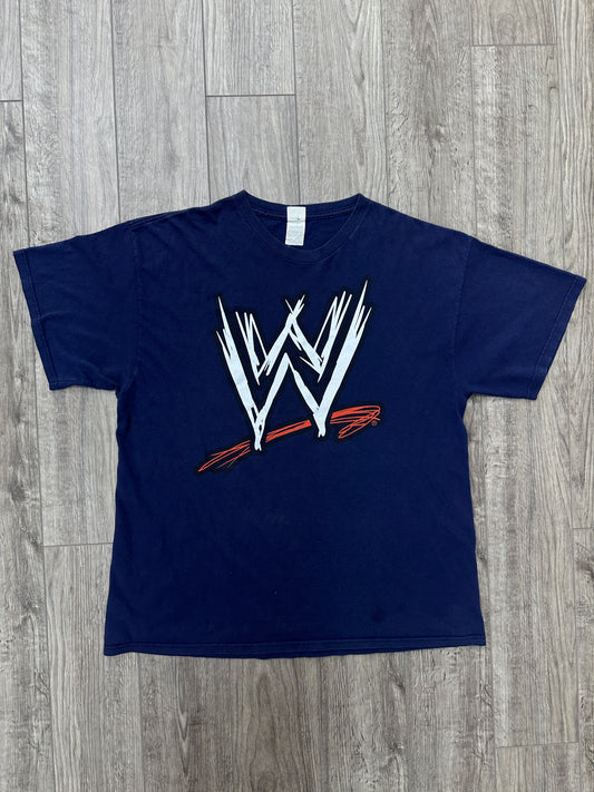 WWE Logo Navy Tee size 2XL