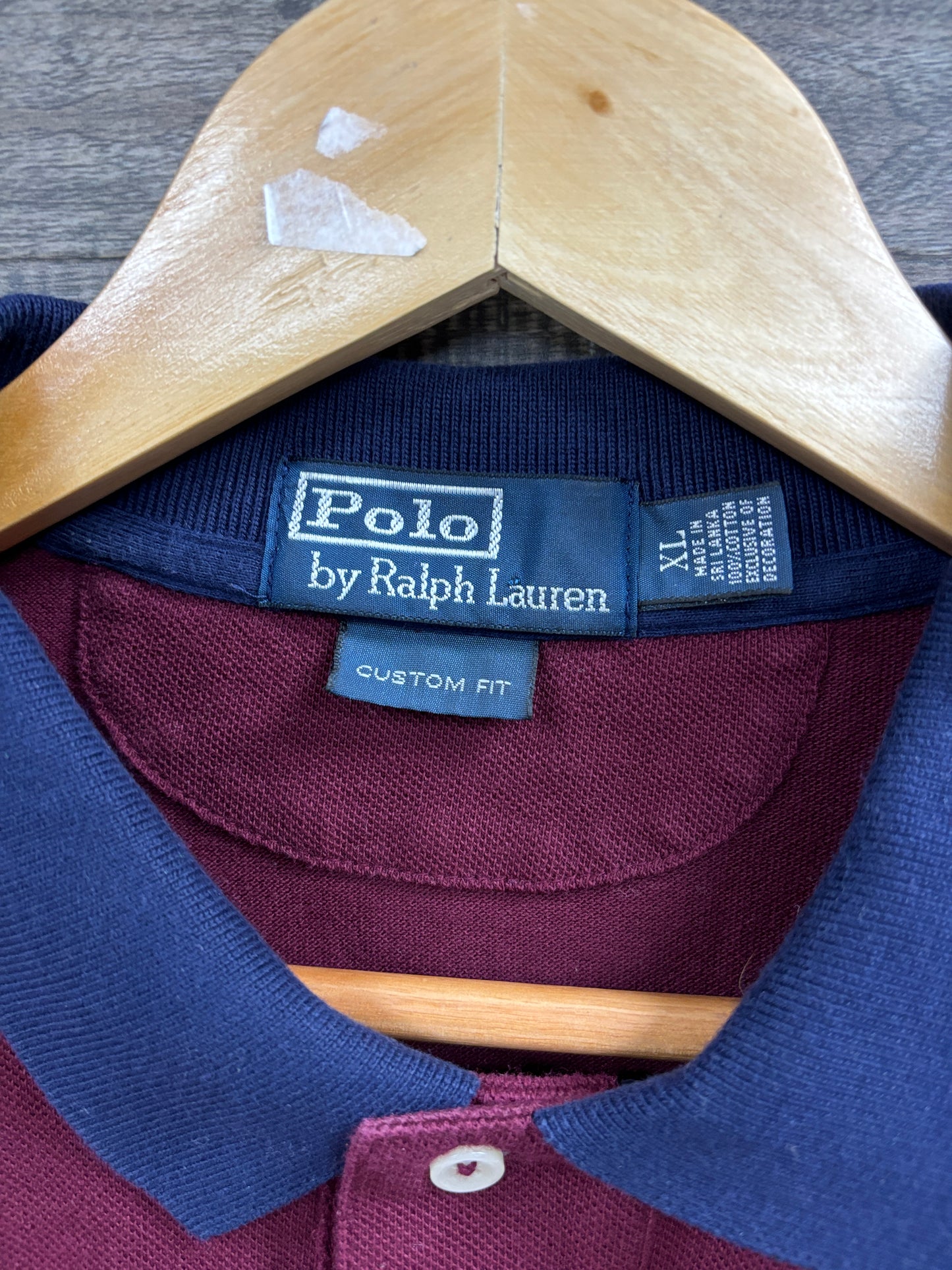 Polo Ralph Lauren burgundy stripe XL