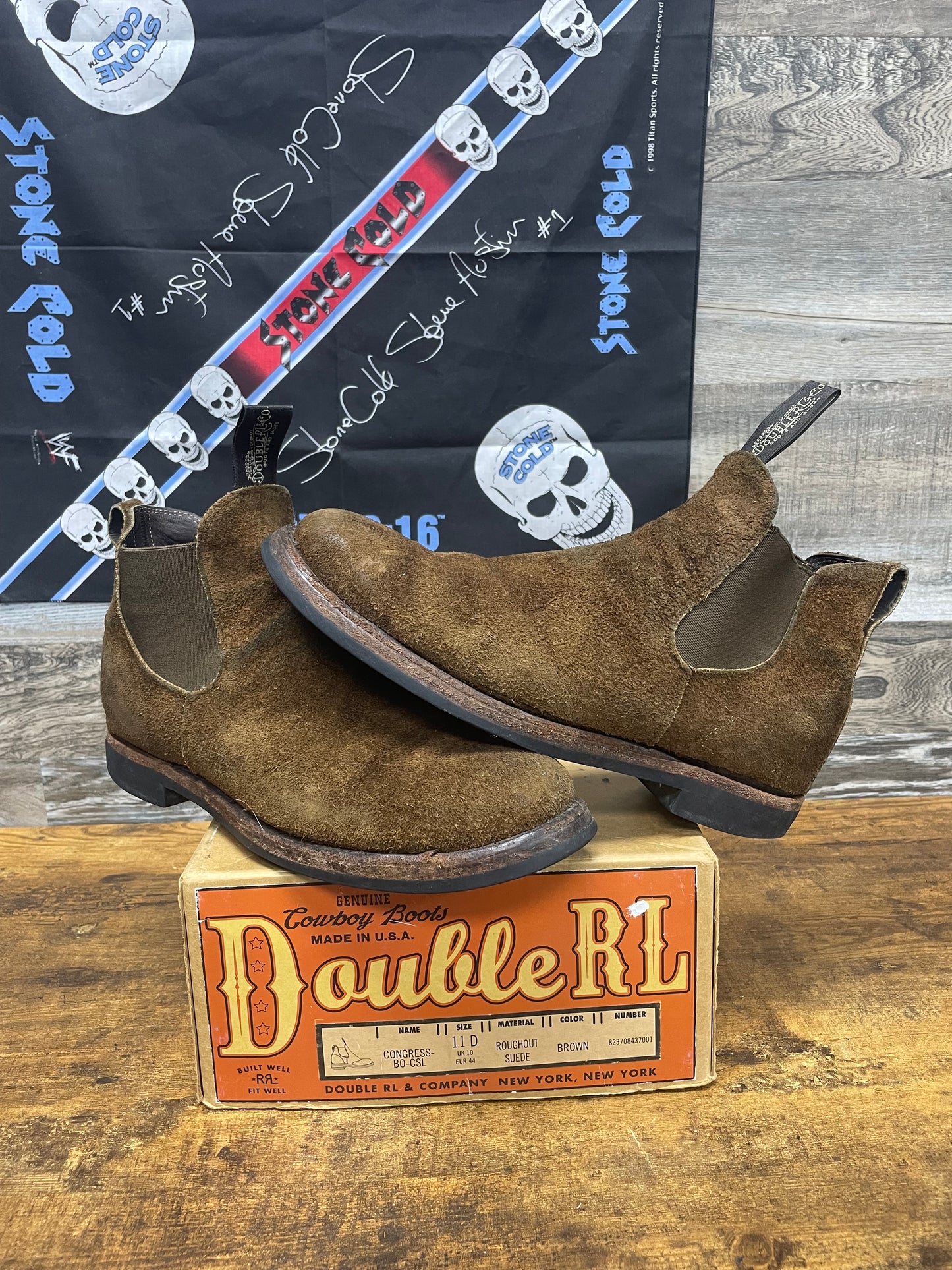 11 - Ralph Lauren Double RL (RRL)Roughout Seude Congress Chelsea boots