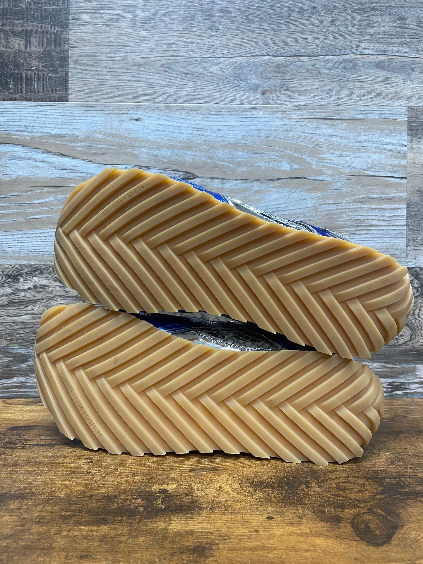 Bottega Veneta Gray & Blue Orbit Sneakers 46