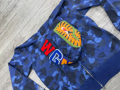 A Bathing Ape Color Camo Shark Full Zip Hoodie M