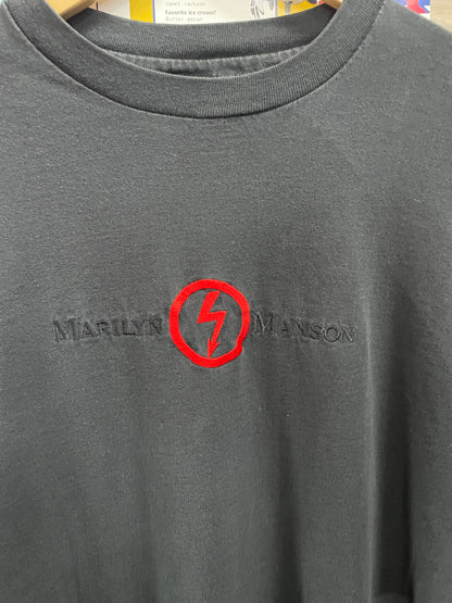XL - Vtg Marilyn Manson embroidered long sleeve t-shirt