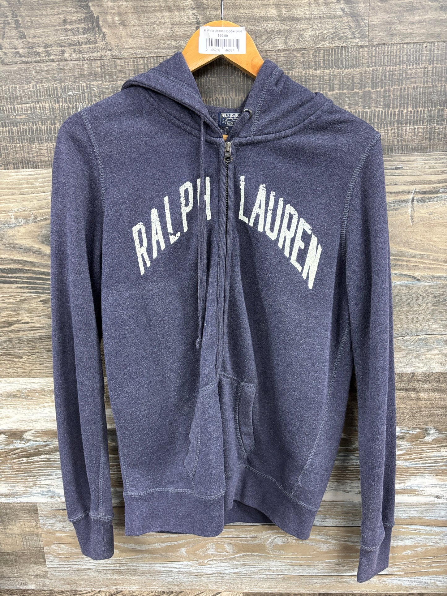 M- Polo jeans ralph Lauren zip up hoodie navy blue