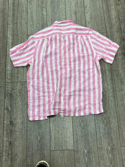 Polo Pink Linen Button Up Size M