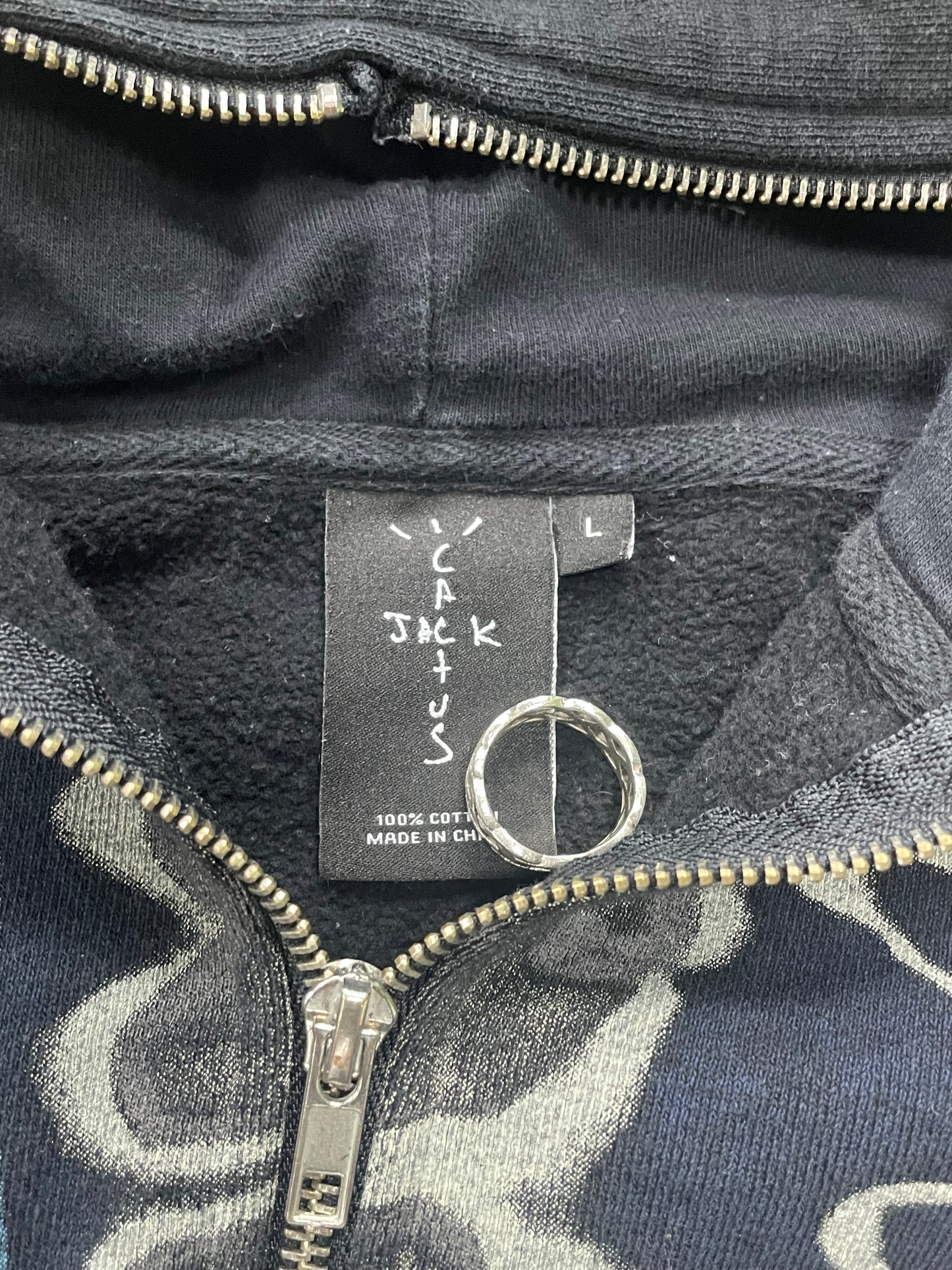 L - Travis Scott Fragment Skeleton Zip