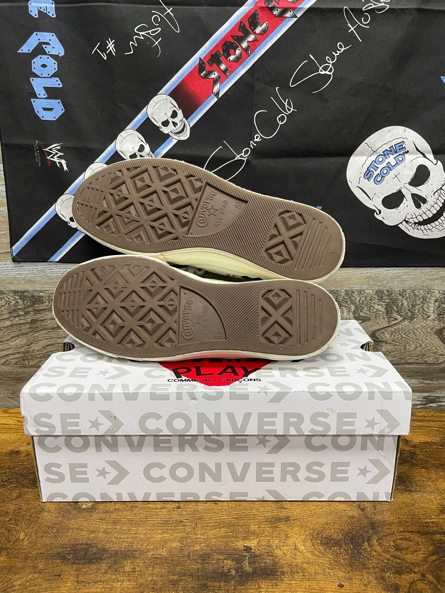 Comme des Garçons PLAY x Converse Chuck 70 Low 'Multi Heart - Milk Black' 8.5