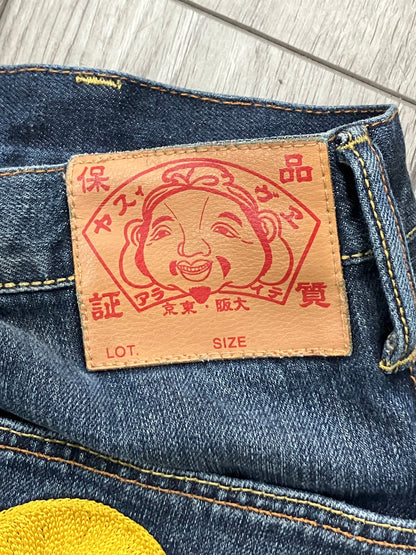 Evisu Carpenter Denim Shorts Size 42