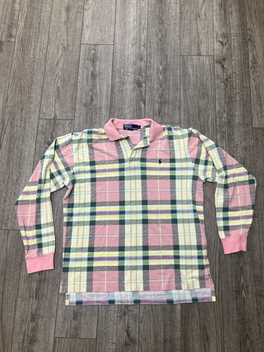 Vintage Polo Ralph Lauren Pink Plaid Long Sleeve Shirt M