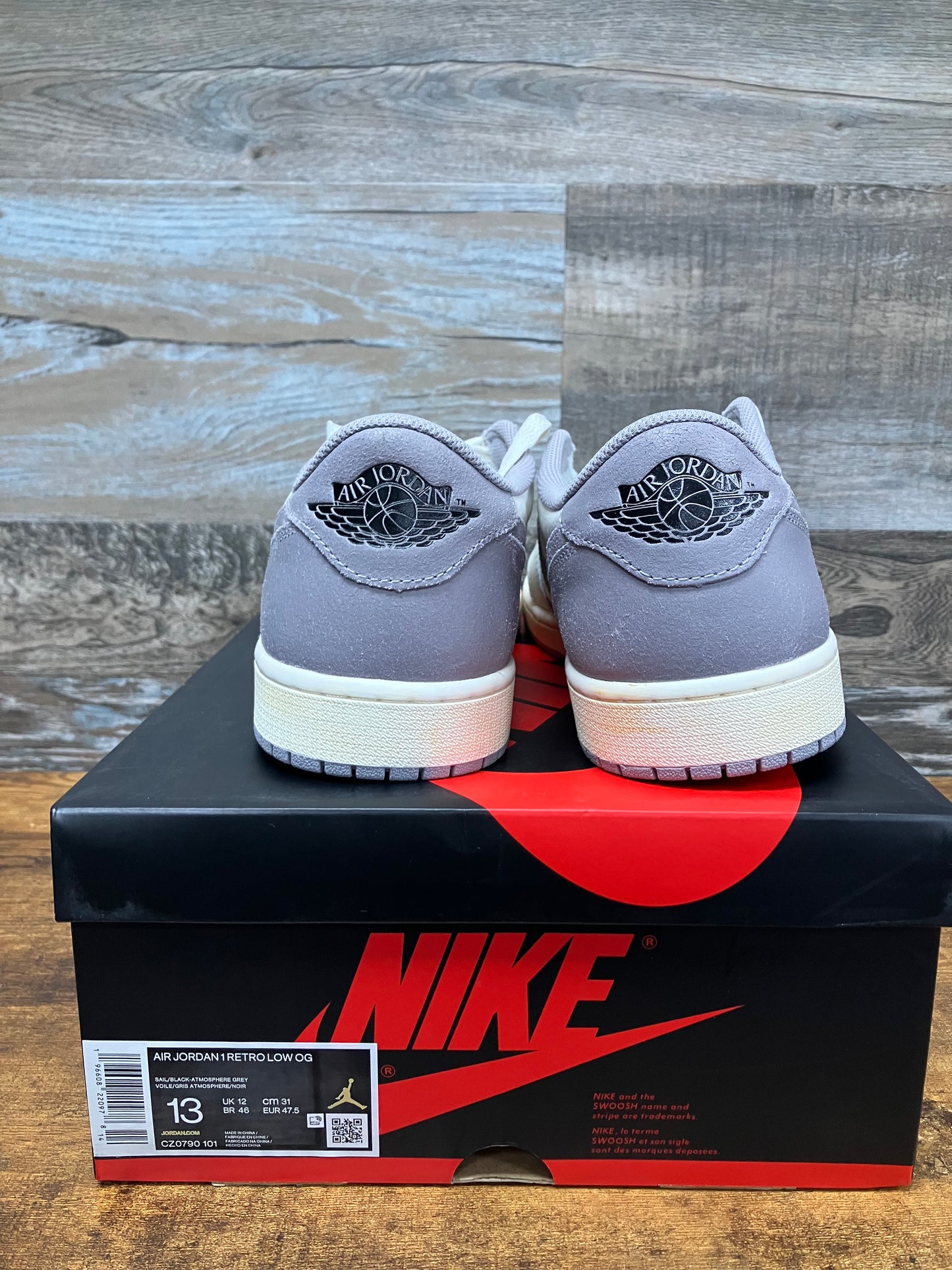 Jordan 1 Low Atmosphere Grey Size 13