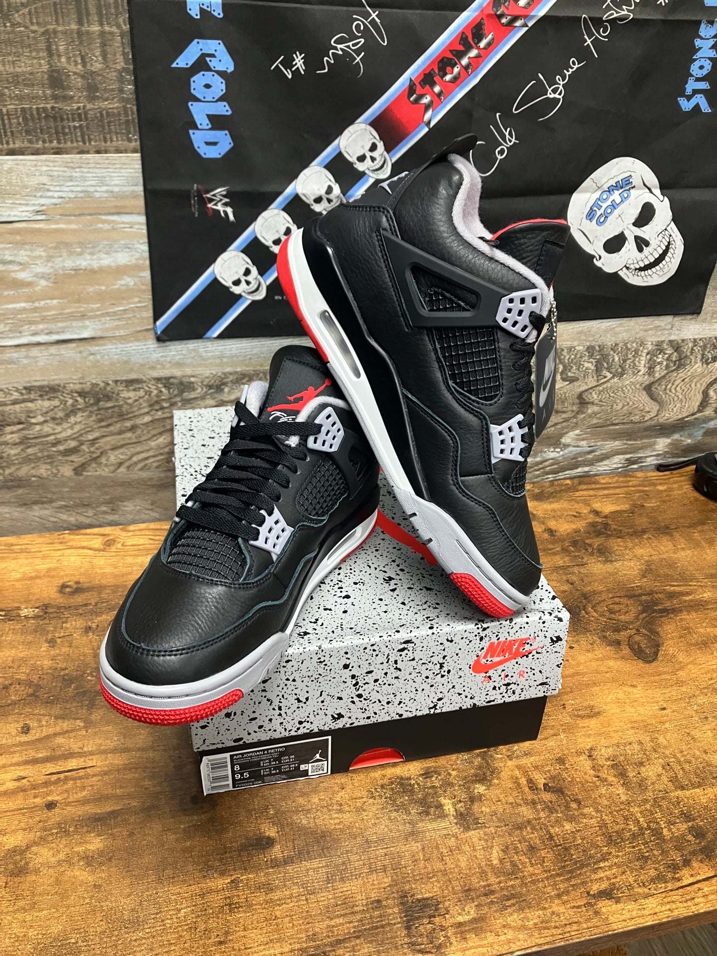8 - Nike Air Jordan 4 Retro "Bred Reimagined" sneakers