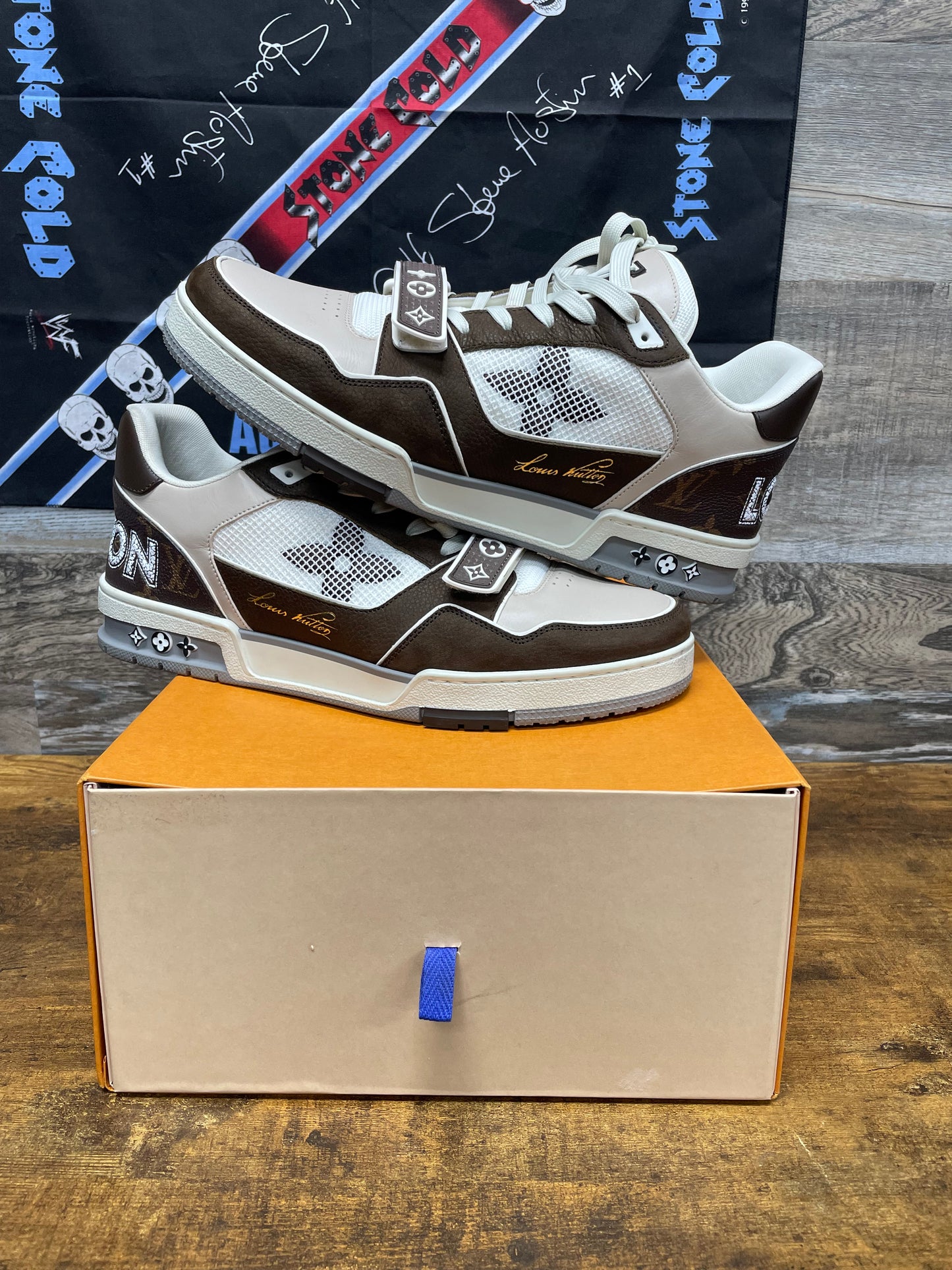Louis Vuitton Mocha Brown Monogram Trainer Size 10