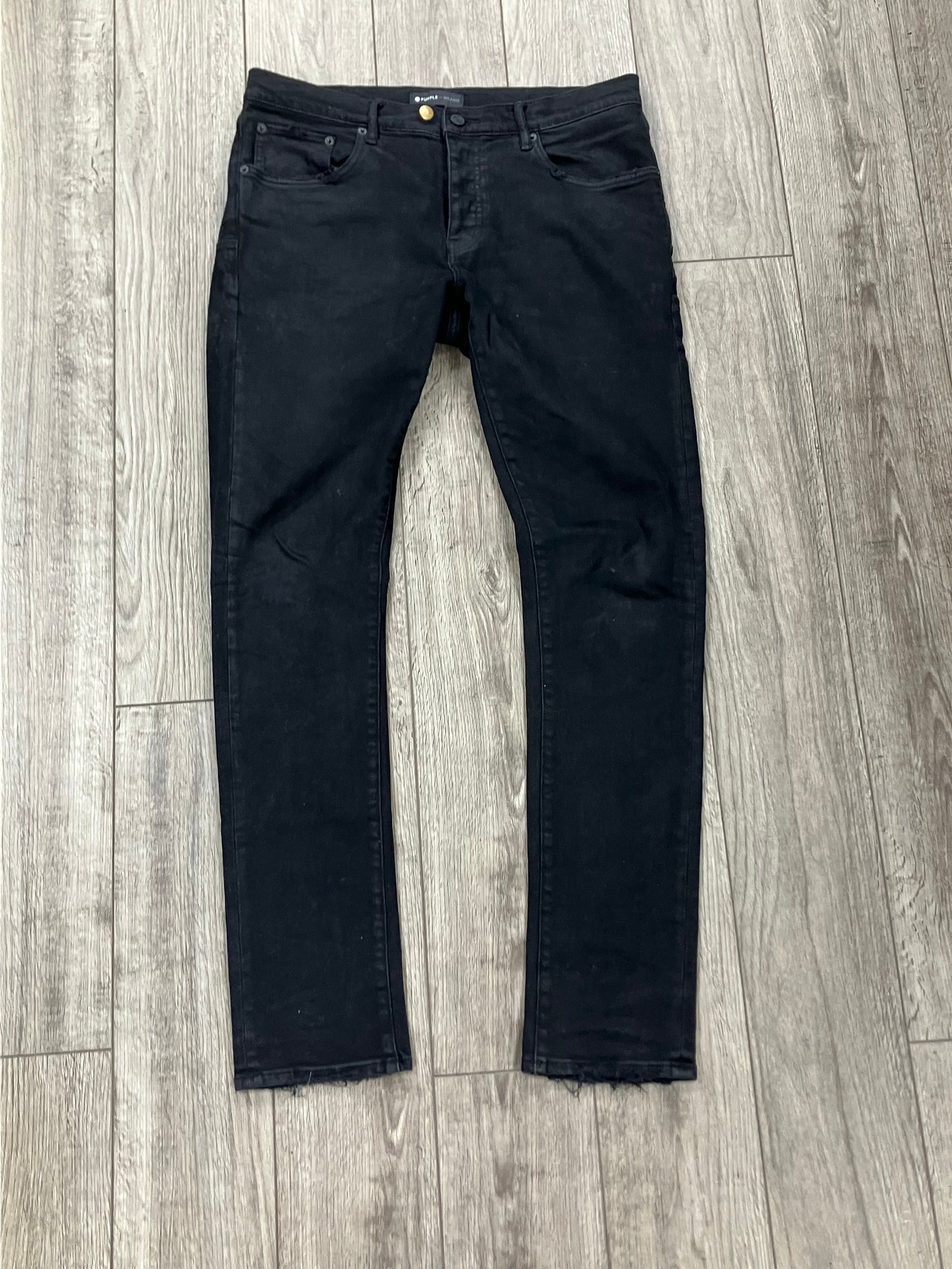 34 - Purple Brand Black Skinny Jeans
