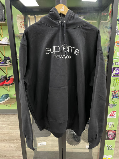 Supreme Classic Logo NY Hoodie black XL New