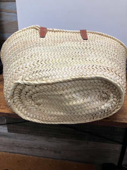 Celine Classic Panier in Palm Leaves Bag