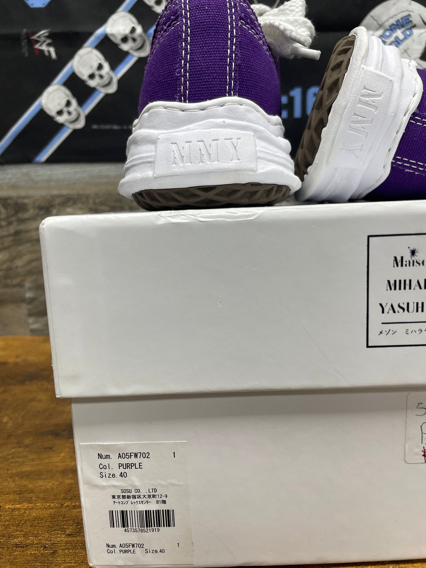 Maison Mihara Yasuhiro Hank OG Sole Canvas Low Purple 40/8