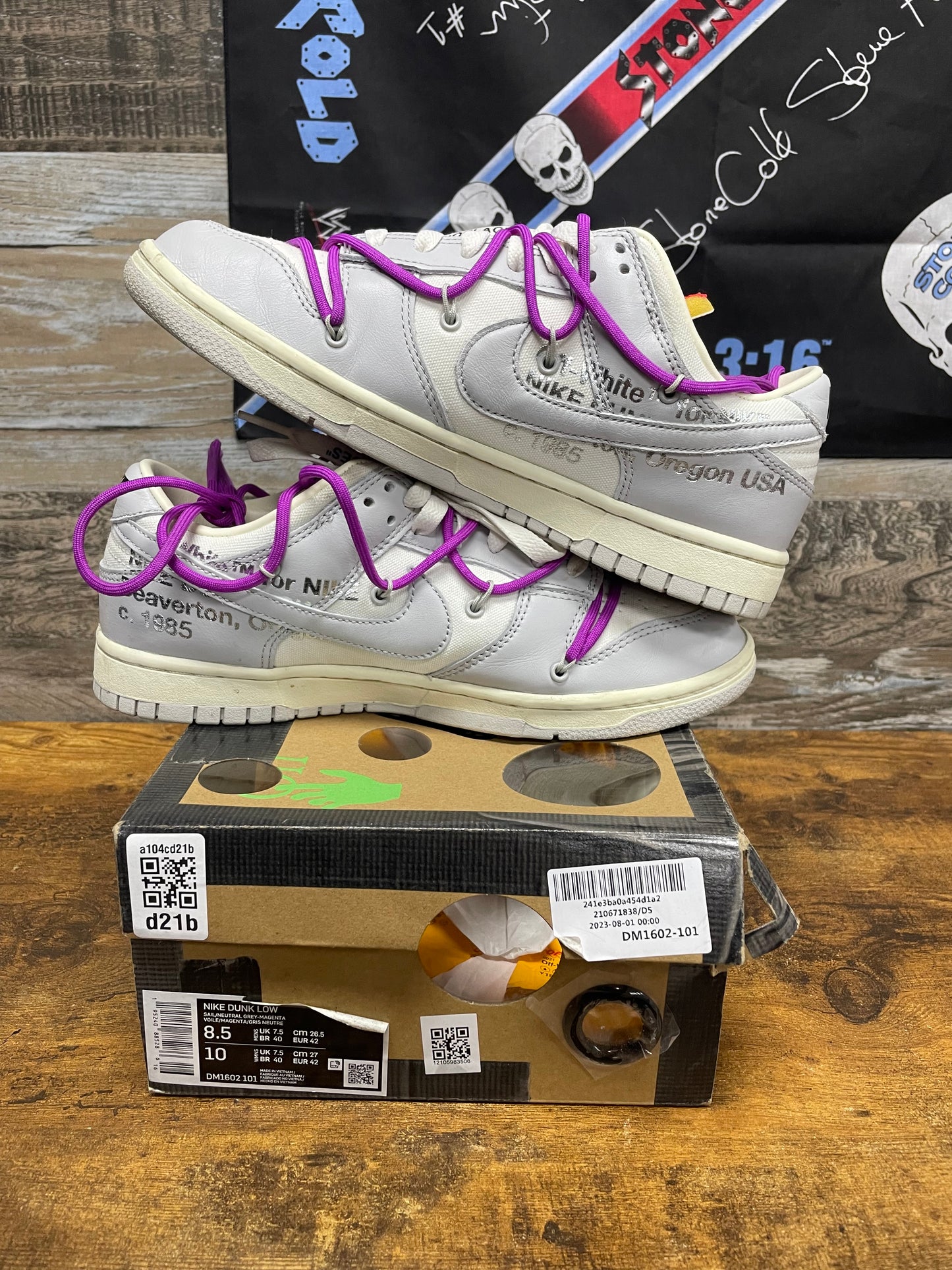8.5 - Off White Lot Dunk 45/50