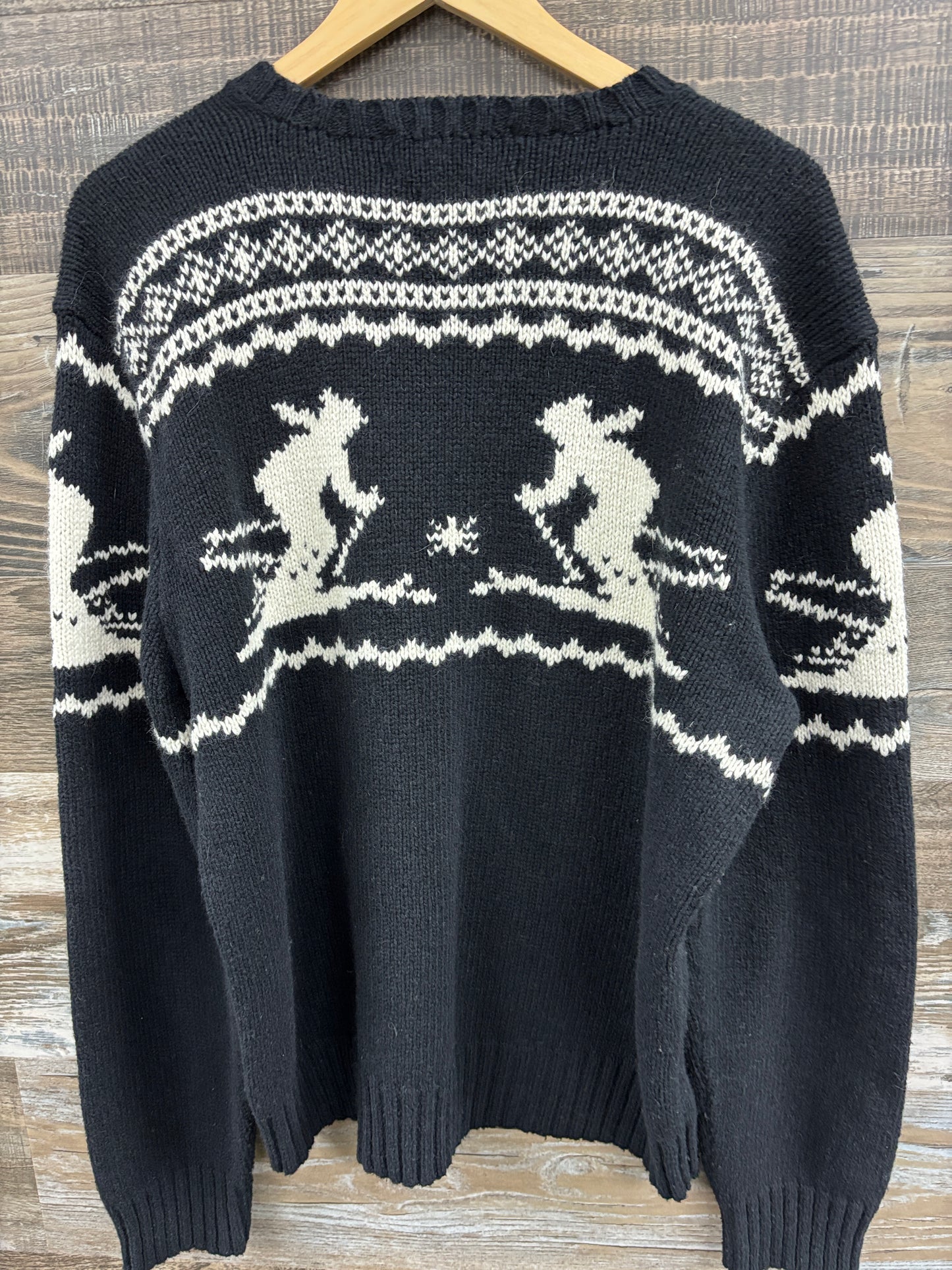 XL- Polo Vintage Ski V neck Sweater