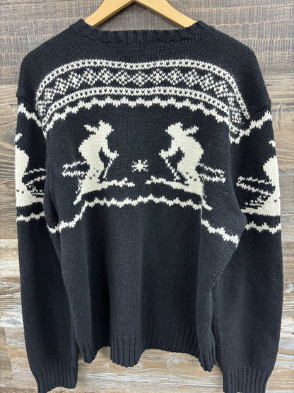 XL- Polo Vintage Ski V neck Sweater