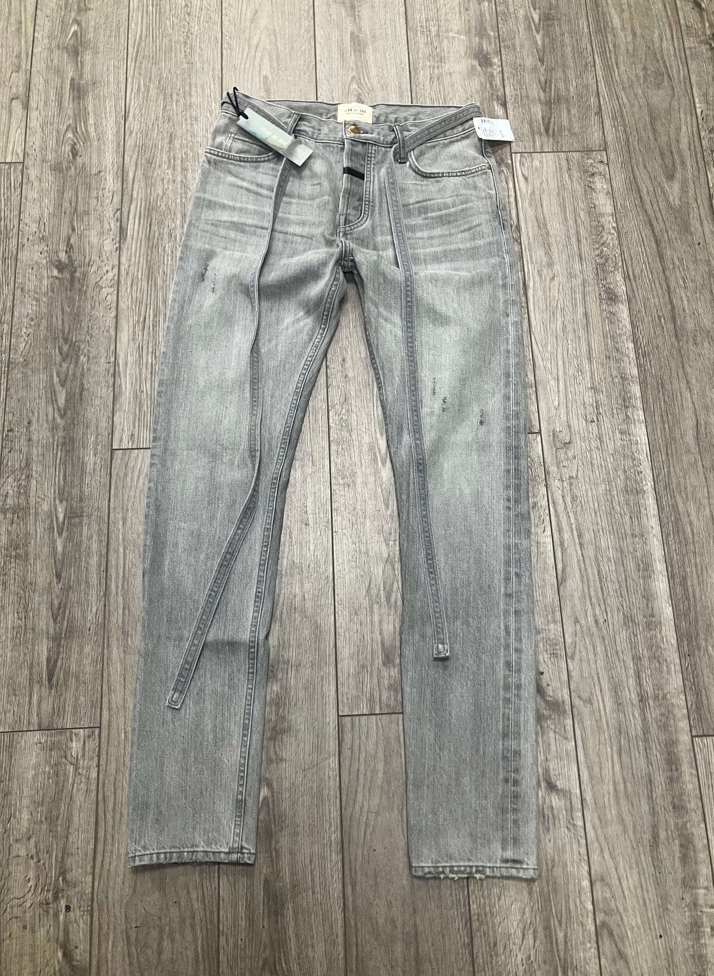 31 - Fear of God Sixth Collection Grey Slim-Fit Jeans