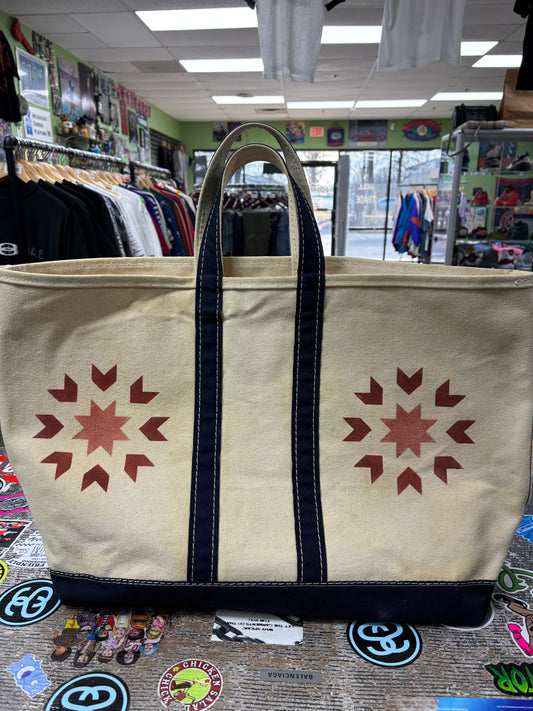 L.L. BEAN Boat and Tote 1980s bag Large Sawtooth Tag